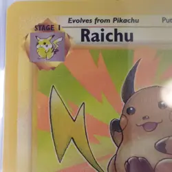 Raichu 29/62 Mint Fossil Non Holo Pokemon TCG Trading Card Sleaved Since 1999 - Image 3