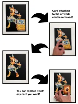 Leafeon Pokemon Card Frame - Pokemon Framed Art - Metallic Ink Silhouette - Image 4