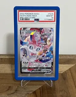 PSA 10 GEM MINT Pokemon Sylveon VMAX Brilliant Stars Full Art TG15/TG30 - Image 1