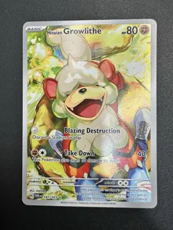 Pokemon Card - Hisuian Growlithe 181/167 Illustration Rare - Twilight Masquerade - Image 1