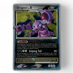 Drapion Lv.X 123/127 Holo Rare SWIRL platinum Vintage 2009 Pokemon TCG Card - Image 1