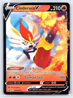 Cinderace V - SWSH015 - Pokemon Sword & Shield Promo Ultra Rare Holo Card - Image 1