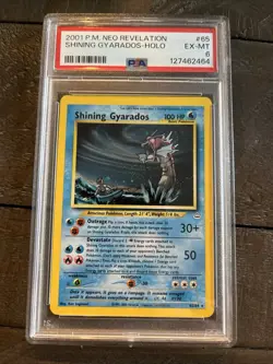 Pokemon TCG Shining Gyarados Holo Neo Revelation Card 65/64 Secret Rare - Image 1
