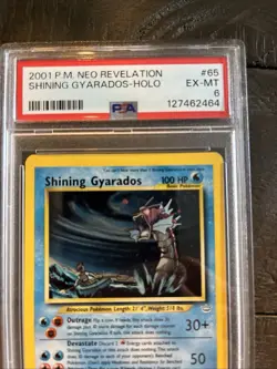 Pokemon TCG Shining Gyarados Holo Neo Revelation Card 65/64 Secret Rare - Image 3