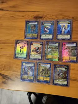 Vintage RARE Digimon Card Lot - 10 Holos, Seraphimon, Metalseadramon×2 - Image 1