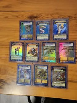 Vintage RARE Digimon Card Lot - 10 Holos, Seraphimon, Metalseadramon×2 - Image 2