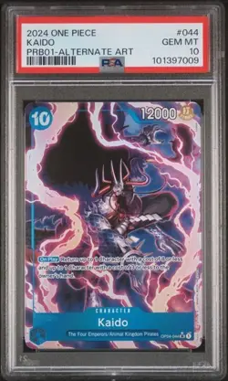 2024 ONE PIECE PRB01 - ONE PIECE CARD THE BEST- #044 KAIDO ALT ART - PSA 10 - Image 1