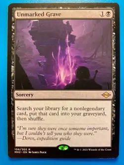 MTG 1x Unmarked Grave # 106 Modern Horizons 2 Magic the Gathering Card x1 NM - Image 1