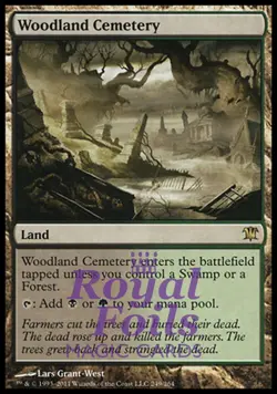 Woodland Cemetery 1x FOIL ISD MTG Innistrad Rare NM green black land - Image 1
