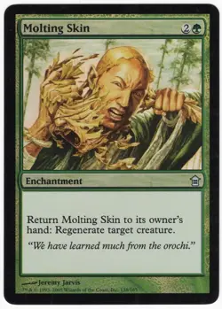 Molting Skin 2005 Saviors of Kamigawa FOIL Green Uncommon Enchantment MTG NM AZ1 - Image 1