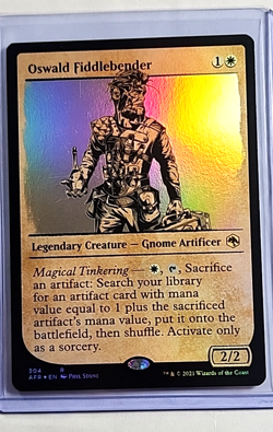 MTG Magic the Gathering AFC Forgotten Realms Foil #304 Oswald Fiddlebender LP - Image 1