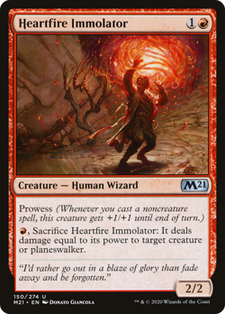 HEARTFIRE IMMOLATOR x4 mtg NM-M M21 Magic Core Set 2021 4 Unc - Image 1