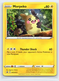 Morpeko - SWSH012 - Cosmos Holo Black Star Promo Sword & Shield Pokemon - Image 1