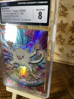 Pokemon Topps Chrome Cgc 8 Mankey Spectra Chrome - Image 2