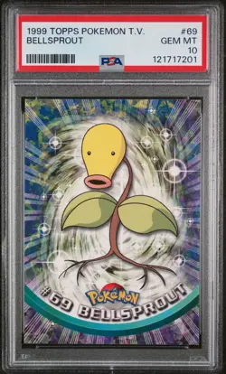 1999 Topps Pokemon Tv #69 Bellsprout PSA 10 - Image 1