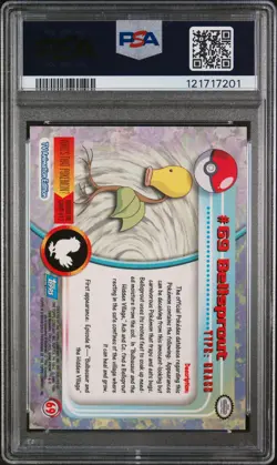1999 Topps Pokemon Tv #69 Bellsprout PSA 10 - Image 2