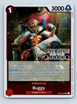 Buggy Judge Pack Vol. 2 One Piece Promotion Cards OP03-008 - Image 1