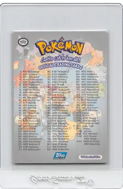 CHECKLIST - BLUE Logo - SILVER HOLO - SERIES 1 - TOPPS Pokemon Card - LP/MP - Image 2