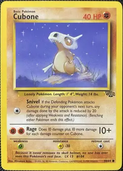 Cubone 50/64 Jungle Regular - Pokemon Card - Image 1
