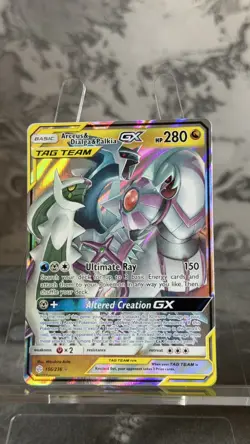 Pokemon TCG Arceus Dialga Palkia GX 156/236 Cosmic Eclipse - TAG TEAM CARD - UK - Image 4