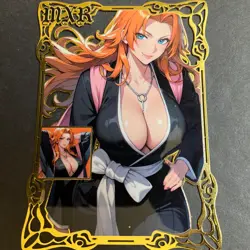 Goddess Story Gold METAL Card - Serial Number #/100! Maiden Party- Rangiku Anime - Image 1