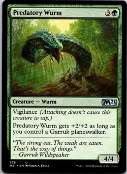 Magic the Gathering Predatory Wurm Core Set 2021 MTG Free Shipping! - Image 1