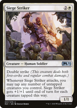 SIEGE STRIKER x4 mtg NM-M M21 Magic Core Set 2021 4 Unc - Image 1