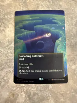 MTG - Cascading Cataracts GALAXY FOIL -Edge of Eternities Borderless 140 - NM - Image 1