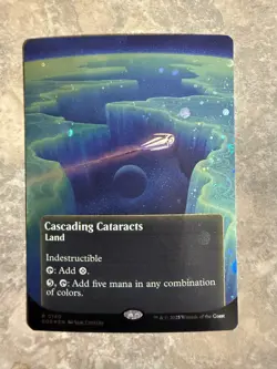 MTG - Cascading Cataracts GALAXY FOIL -Edge of Eternities Borderless 140 - NM - Image 2