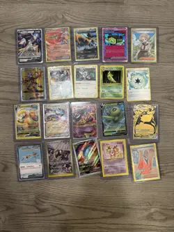 Pokemon Card Lot V ex GX Full Art + Vintage Holo Pikachu Dragonite Arceus SKU100 - Image 2