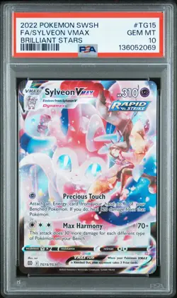 PSA 10 Sylveon VMAX #TG15 Pokemon SWSH Brilliant Stars English 2022 - Image 1