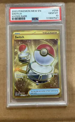2023 Pokemon SV 151 - MEW EN Switch #206/165 PSA 10 - Image 1