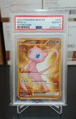 2023 POKEMON MEW EN-151 HYPER RARE #205 MEW EX PSA 10 - Image 1