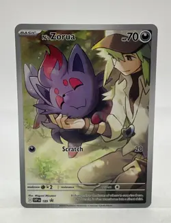 Pokemon TCG Scarlet & Violet Journey Together N’s Zorua #189 Black Star Promo - Image 1