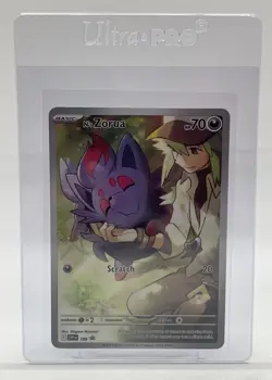 Pokemon TCG Scarlet & Violet Journey Together N’s Zorua #189 Black Star Promo - Image 3