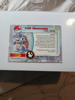Pokemon Vintage Topps Blastoise #09 Rare LP Black Label English Non-Holo - Image 2
