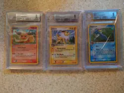Pokemon Pop Series 3 Holo Flareon, Jolteon, Vaporeon, Grade 8 - Image 1