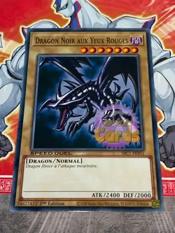 Carte YU GI OH DRAGON NOIR AUX YEUX ROUGES SBC1-FRF01 - Image 1