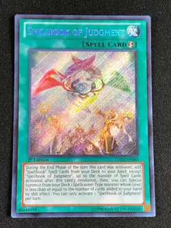 YUGIOH SPELLBOOK OF JUDGEMENT LTGY-EN063 1ST SECRET NM - Image 1