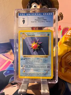 CGC 9 Starmie 1999 Base Set Shadowless 64/102 Pokemon Card psa - Image 1