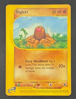 Pokemon Card Diglett 106/165 Expedition - Heavily Played - Image 1