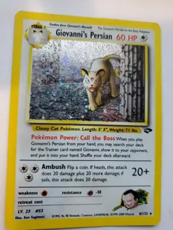 Giovanni's Persian Gym Holo Pokemon Card Base WOTC - Image 1