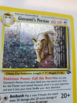 Giovanni's Persian Gym Holo Pokemon Card Base WOTC - Image 3