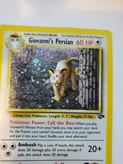 Giovanni's Persian Gym Holo Pokemon Card Base WOTC - Image 4
