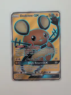 Pokemon TCG Dedenne GX Full Art Ultra Rare Holo Card 195/214 Unbroken Bonds - Image 1