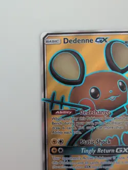 Pokemon TCG Dedenne GX Full Art Ultra Rare Holo Card 195/214 Unbroken Bonds - Image 5