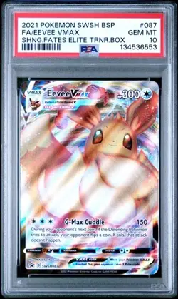 Eevee VMAX SWSH087 SWSH: Sword & Shield Promo Cards Holo PSA 10 - Image 1