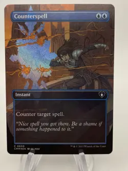 FOIL - Counterspell (Borderless) - Commander Masters (CMM) - Image 1