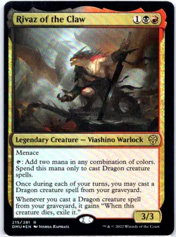 #215 Rivaz of the Claw Dominaria United Rare Foil - Image 1