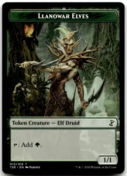 MTG Llanowar Elves Token T Time Spiral: Remastered 12 LP - Image 1
